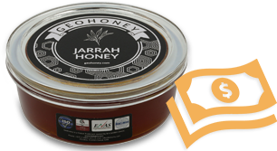What is the Average Price of Jarrah Honey?